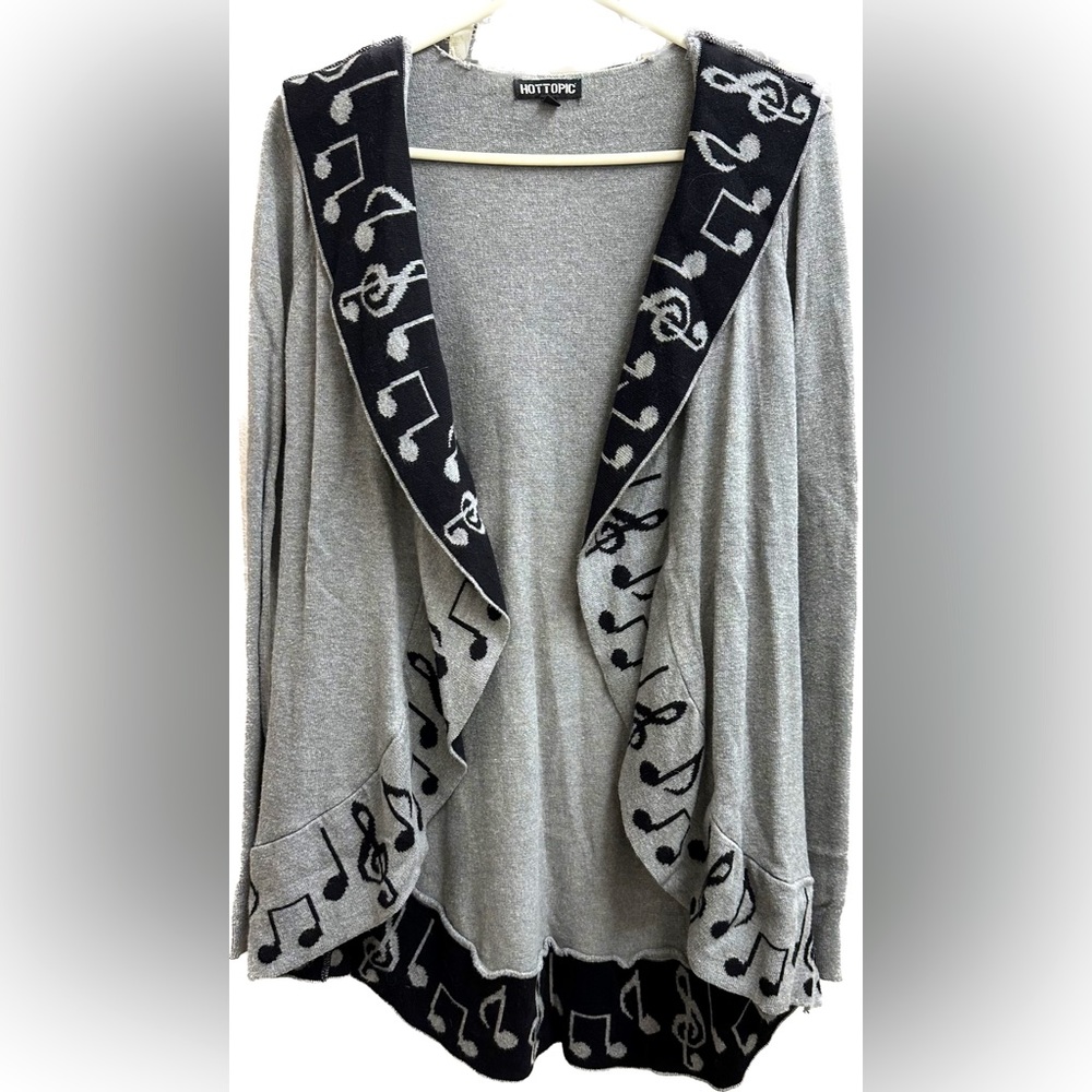 Hot topic Music note cardigan.